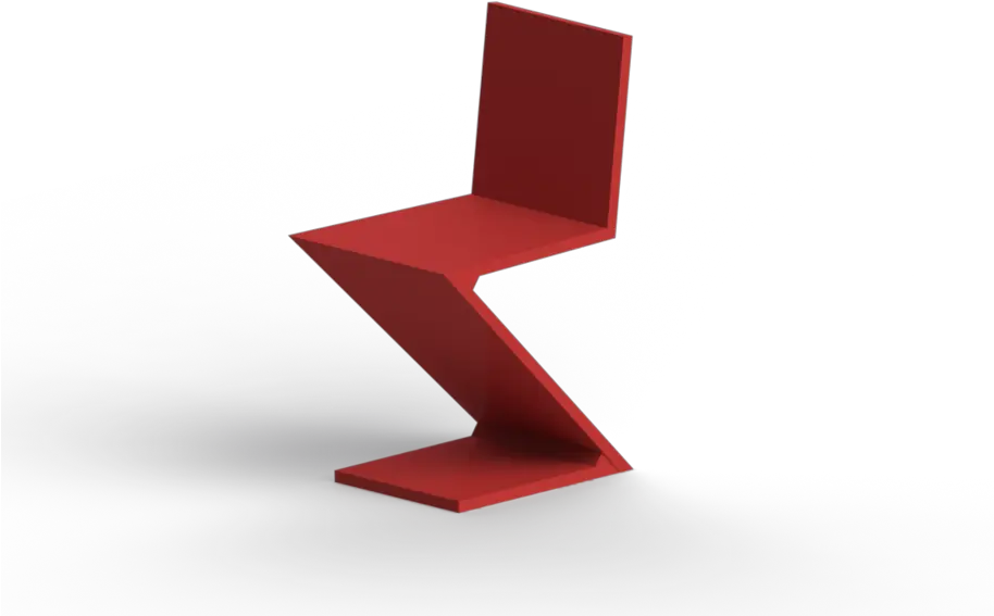  Zigzag Chair 3d Cad Model Library Grabcad Zig Zag Chair Png Zig Zag Png