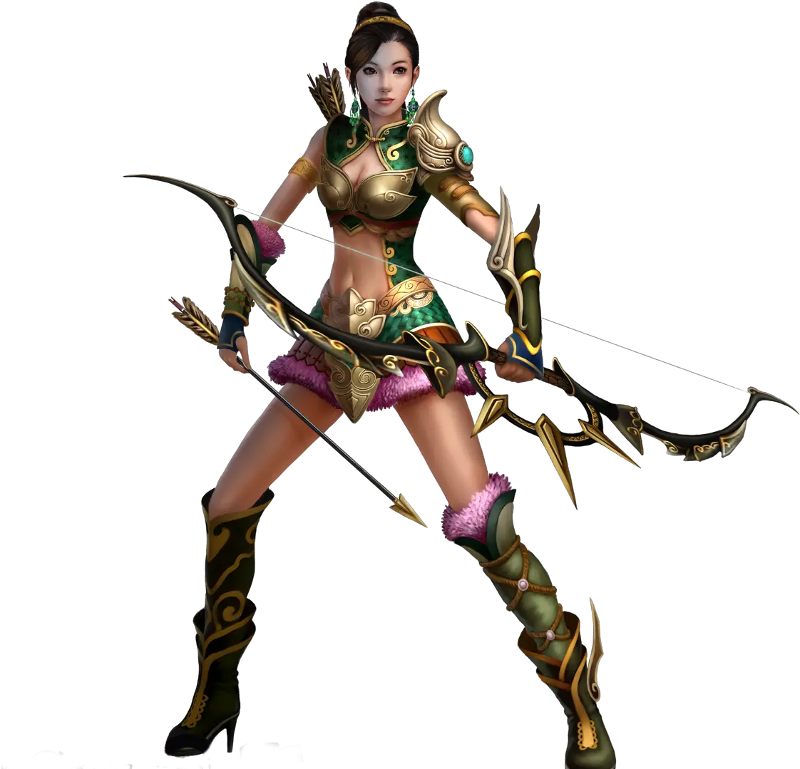  Girl With Bow And Arrow Png Full Size Download Seekpng Female Warrior Video Games Bow And Arrow Png