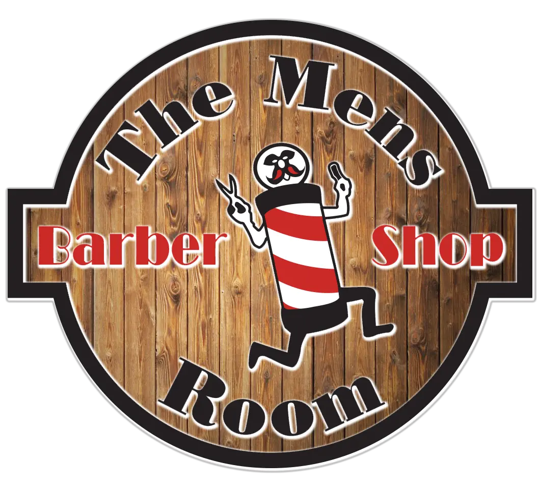  Download Hd The Menu0027s Room Barber Shop Barber Shop Logo In Room Barber Shop Png Barber Shop Logo