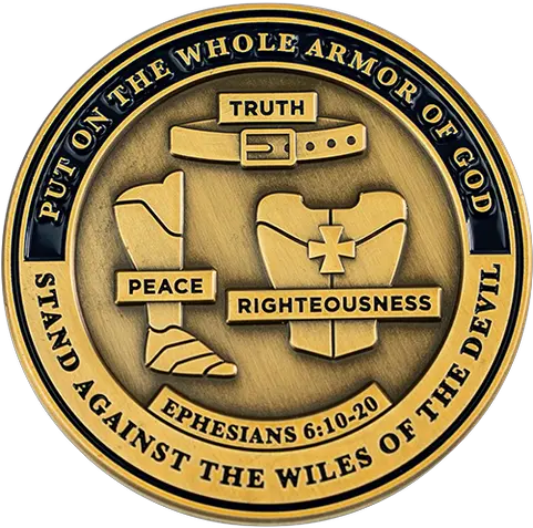  Armor Of God Christian Challenge Coin Coins Armor Of God Logo Png Icon Field Armor 2 Boots Review