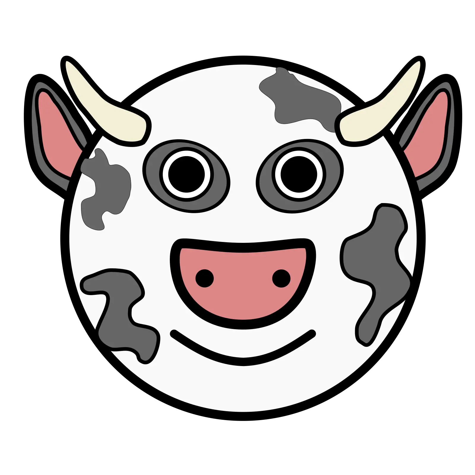  Cow Animal Farm Cow Clip Art Circle Png Cow Face Png