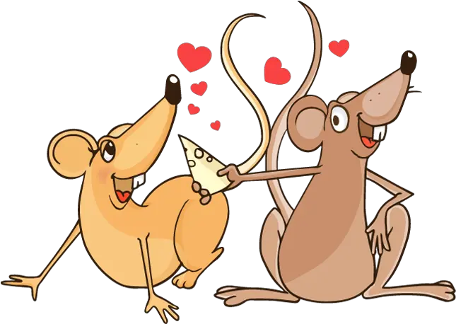  Download Hd Cartoon Rat Couple In Love Cartoon Rat Love Cartoon Rat In Love Png Rats Png