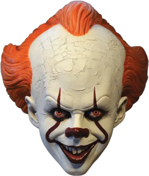  Trick Or Treat Studios Pennywise Scary It Clown Full Head Latex Halloween Mask Pennywise Mask Png Clown Makeup Png