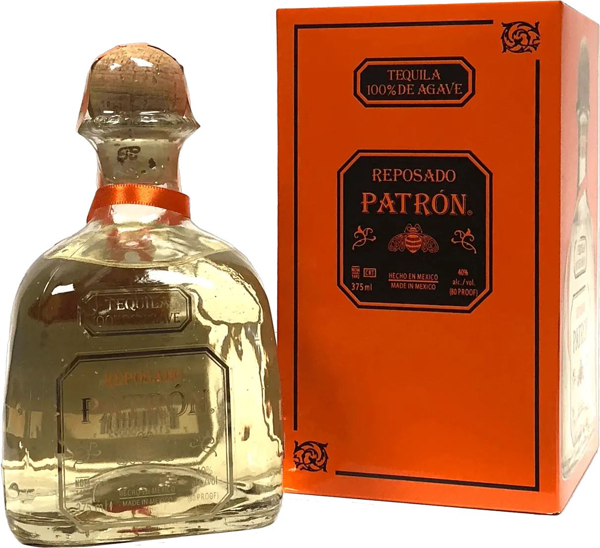  Patron Reposado 375ml Reposado Patron Tequila Png Patron Bottle Png