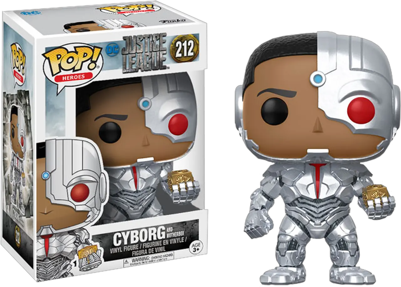  Justice League 2017 Cyborg With Mother Box Pop Vinyl Funko Pop Cyborg Png Cyborg Transparent