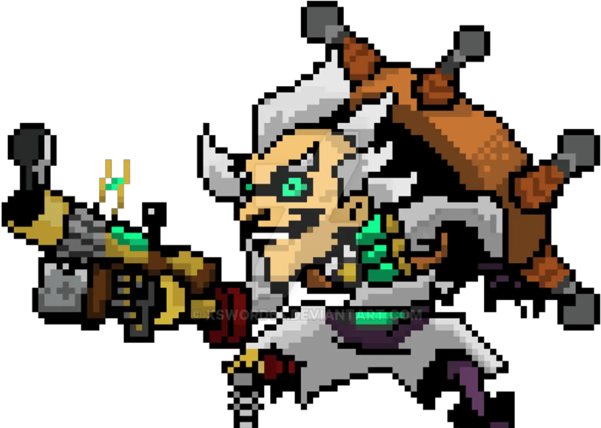  26 Images Of Overwatch Bastion Pixel Art Template Junkrat Overwatch Pixel Art Png Bastion Png