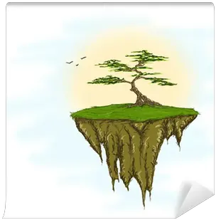  Tree Growing We Live To Change Vector Floating Island Black Png Floating Island Png