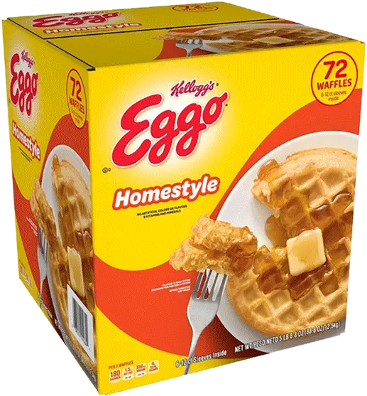  Kelloggu0027s Eggo Homestyle Waffles 72 Ct U2022 Thirstyrun Eggo Waffles Png Waffles Png