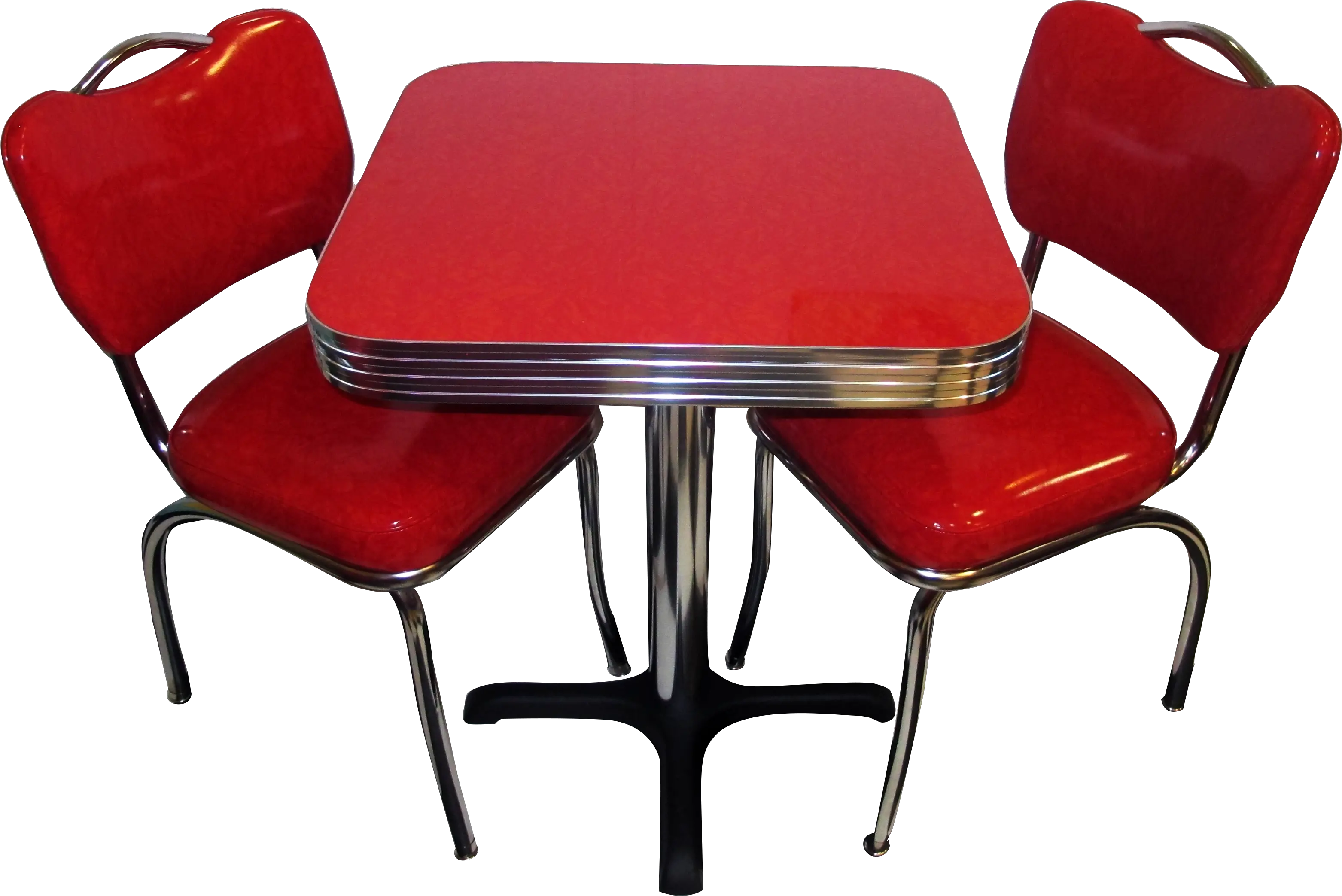  Retro Cafe Tables Retro Chrome Table And Chairs Red Png Cafe Table Png