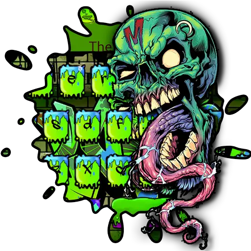  Zombie Skull Graffiti Keyboard Theme 10001004 Apk Download Illustration Png Graffiti Transparent Background