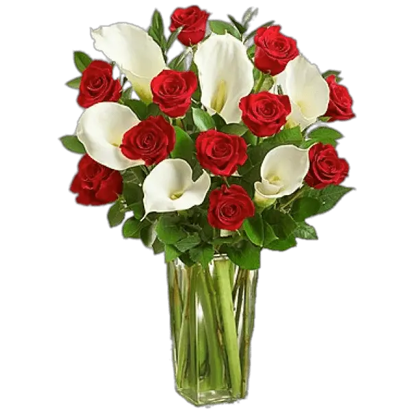  Png Roses And Calla Lily Bouquet Fall Flowers Png