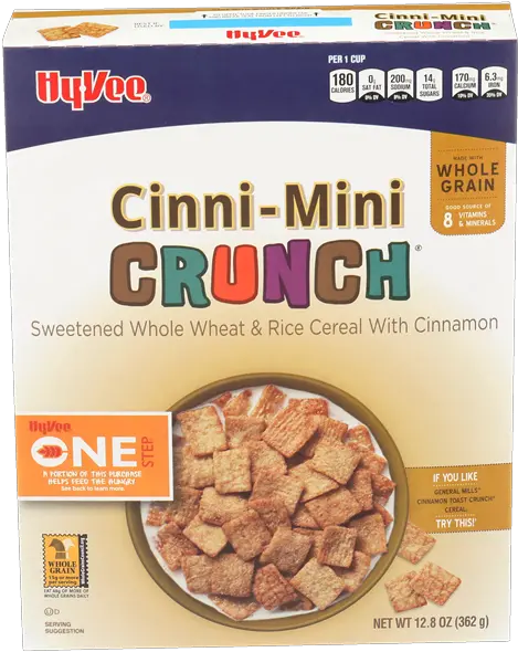  Hy Vee One Step Cinnimini Crunch Cereal Hyvee Aisles Breakfast Cereal Png Cinnamon Toast Crunch Logo