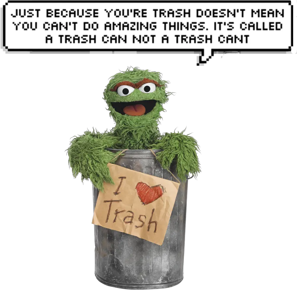  Grouch I Love Transparent Png Image Trash Can From Sesame Street Oscar The Grouch Png