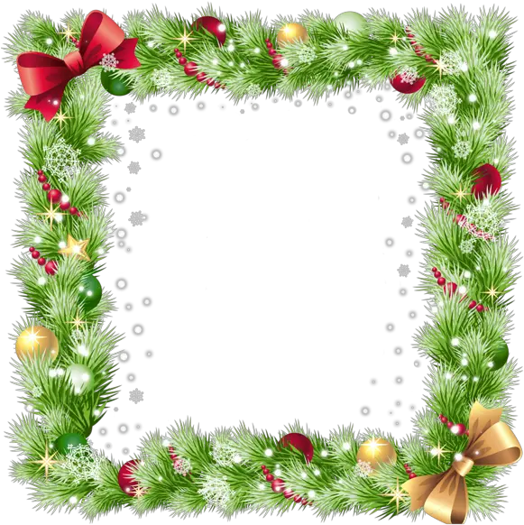  Christmas Png Frame With Ornaments And Free Christmas Borders Png Snowflake Border Png