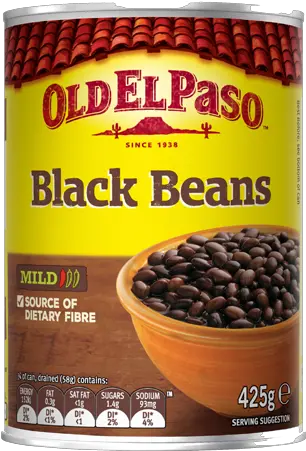  Black Beans Mexican Recipe Products Old El Paso Au Old El Paso Black Beans Mild Png Beans Transparent