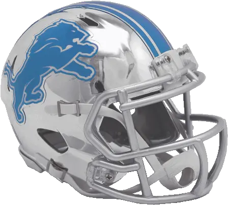  Riddell Detroit Lions Alternate Chrome Speed Mini Helmetpurchase Detroit Lions New Png Detroit Lions Png