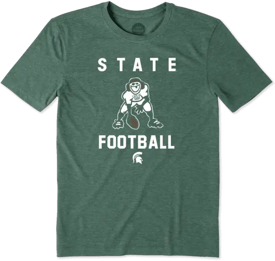  Mens Michigan State Football Jake Cool Tee Brenham Png Michigan State Football Logos