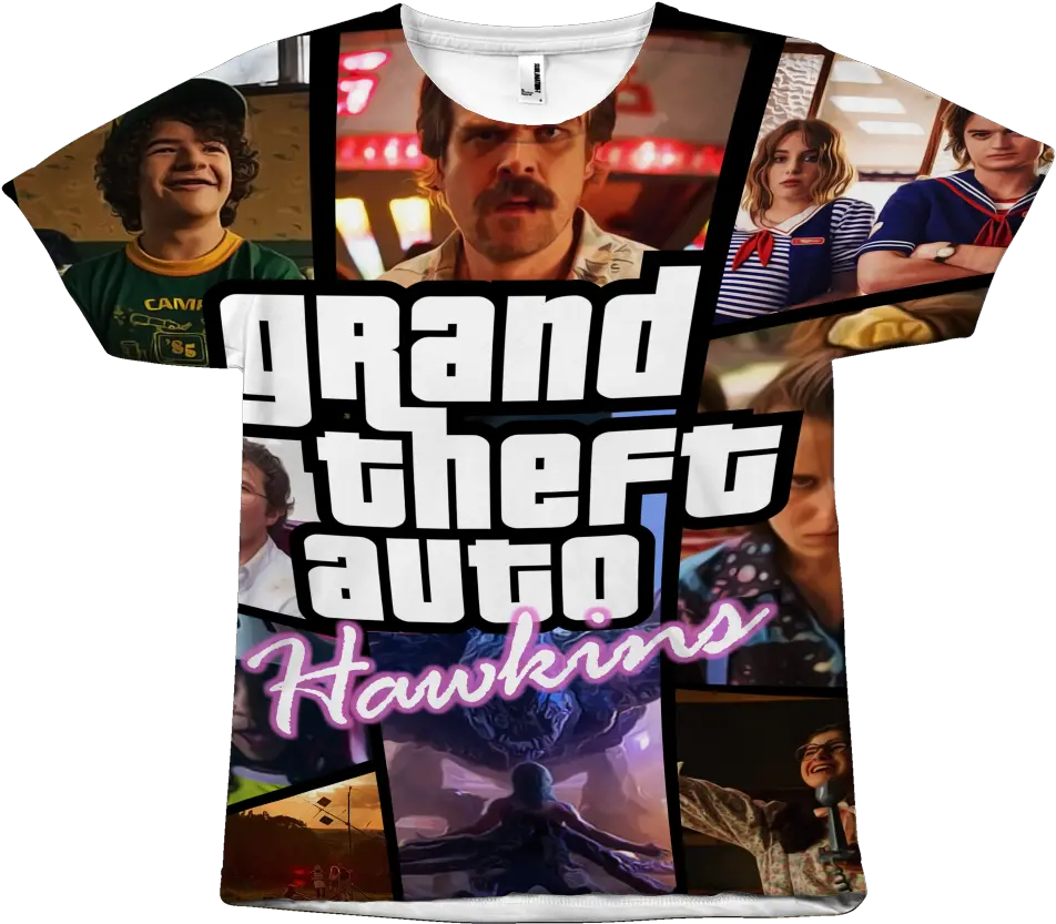  Grand Theft Auto Hawkins Shirt Funny Stranger Things Gta Png Grand Theft Auto Png