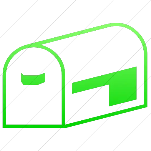  Iconsetc Simple Ios Neon Green Gradient Classica Mailbox Icon Horizontal Png Mailbox Icon Png