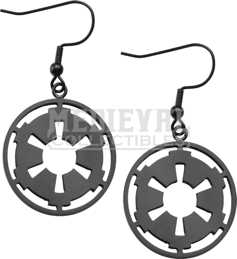  Galactic Empire Symbol Black Dangle Earrings Disneyland Imperial Symbol Star Wars Png Galactic Empire Logo