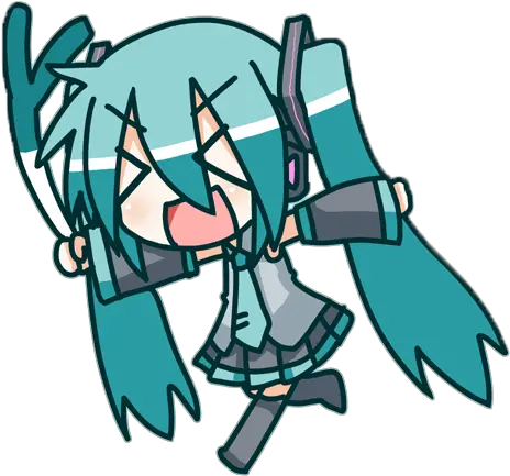  Kibo Shuririn Hatsune Miku Chibi Clear Background Png Hatsune Miku Transparent Background