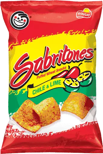  Sabritones Puffed Wheat Snacks Chile U0026 Lime Pack Of 3 4 14 Oz4 14 Oz Sabritones Chile And Lime Png Frito Lay Logo