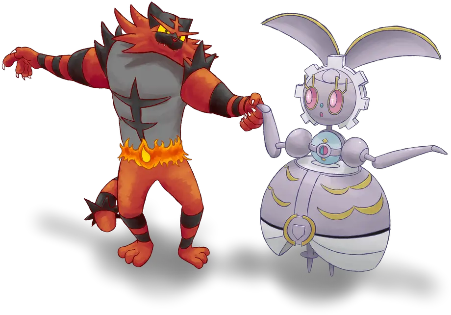  Beauty And The Beast A Battle Spot Special Season 1 Team Pokemon Incineroar Beast Png Incineroar Png