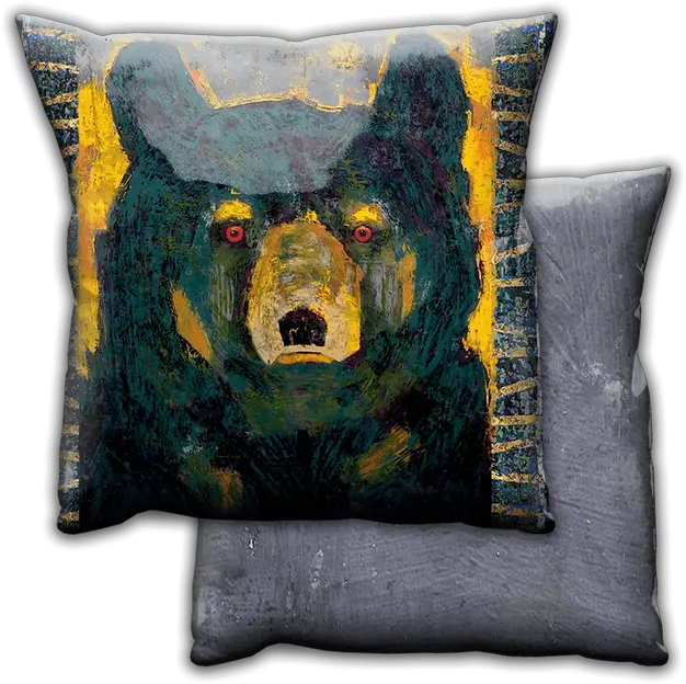  Firefly Black Bear Pillow Decorative Png Black Bear Png