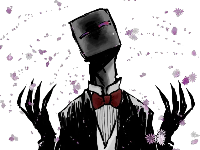  Enderman Drawn Fictional Character Png Enderman Transparent