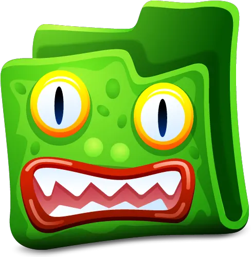  Green Monster Folder Icon Png Clipart Image Iconbugcom Fun Folder Icons Folder Icon Png