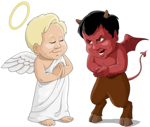  Devil And Angel Png Transparent Images U2013 Free Contrasts Clipart Angel Png Transparent