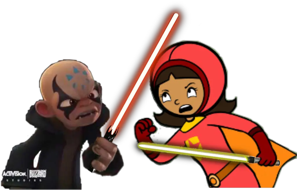  Word Girl Vs Kaos Starwars Httpsdandelionwomencom Cartoon Png Lightsaber Png