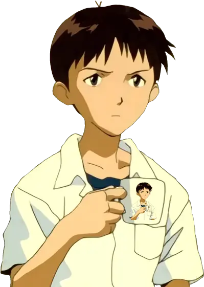  Shinji Holding A Mug Know Your Meme Shinji Mug Png Rei Ayanami Png