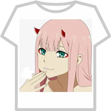  Zero Two Smug Roblox Anime Shirt Roblox Free Png Zero Two Transparent