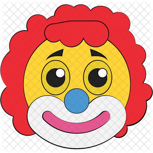  Joker Face Icon Of Colored Outline Png