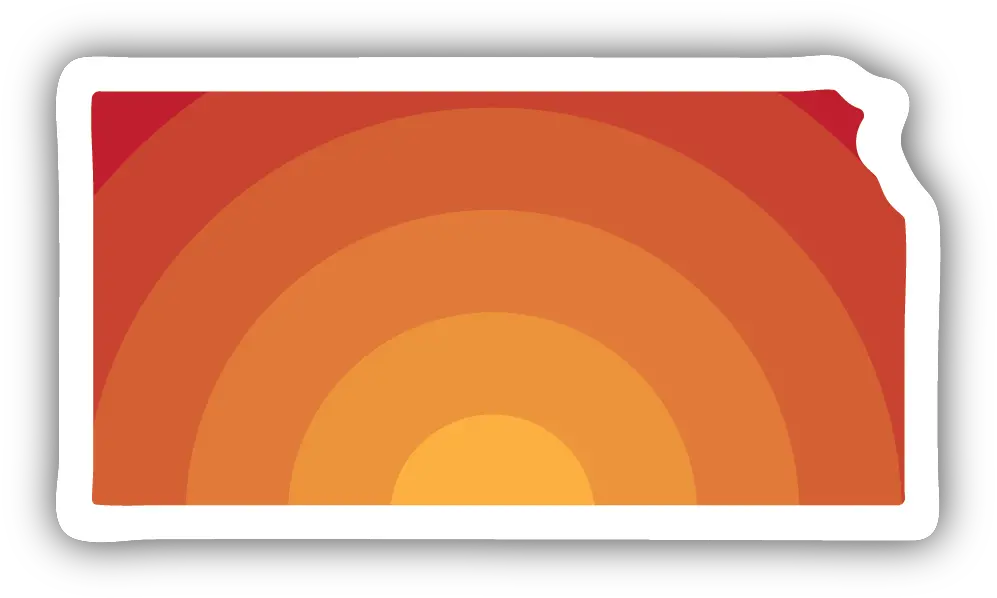  Kansas Sunrise Sticker Stickers Northwest Color Gradient Png Ks Icon