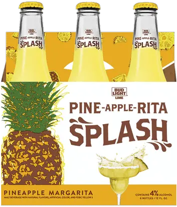  Bud Light Lime Pine Applerita Splash Bud Light Pineapple Rita Png Bud Light Bottle Png