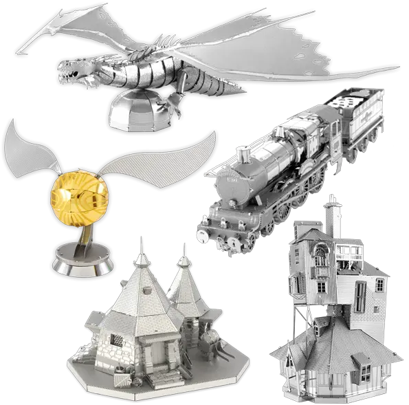  Set Harry Potter Metal Earth The Burrow Png Hogwarts Castle Png