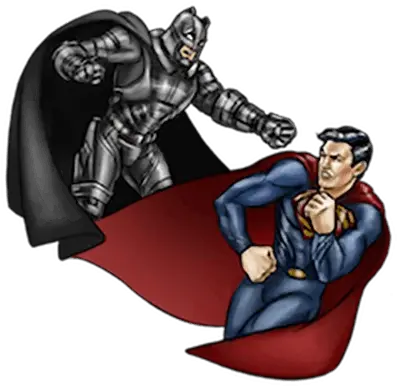  Batman V Stickers Set For Superhero Png Batman V Superman Logo Png