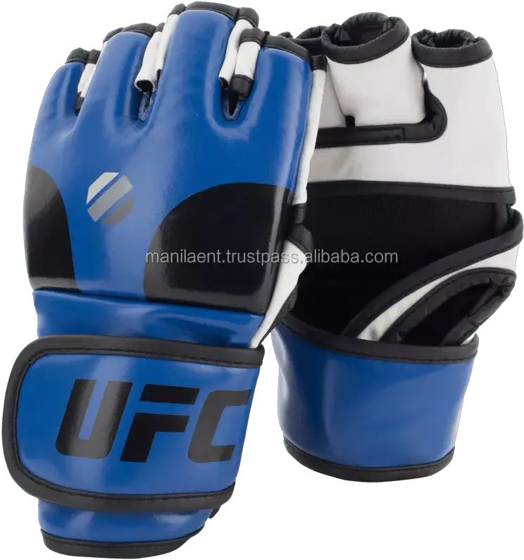  New Custom Made Muay Thai Sand Bag Ufc Mma Half Finger Mma Blue White Gloves Png Mma Glove Icon