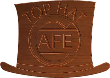  Top Hat Cafe Sign Faded Sign Collection Retro Signs Solid Png Top Hat Logo