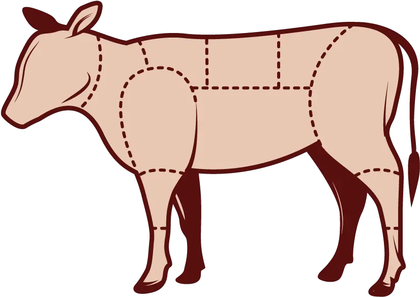  Beef Cuts Drawing Clipart Full Size Clipart 4077033 Kosher Animal Png Cuts Png