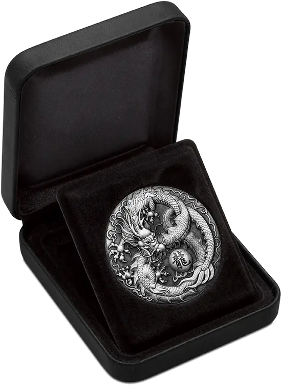  Dragon 2017 2 Oz Pure Silver Antiqued Coin Tuvalu The Solid Png Witcher 3 Swirl Icon