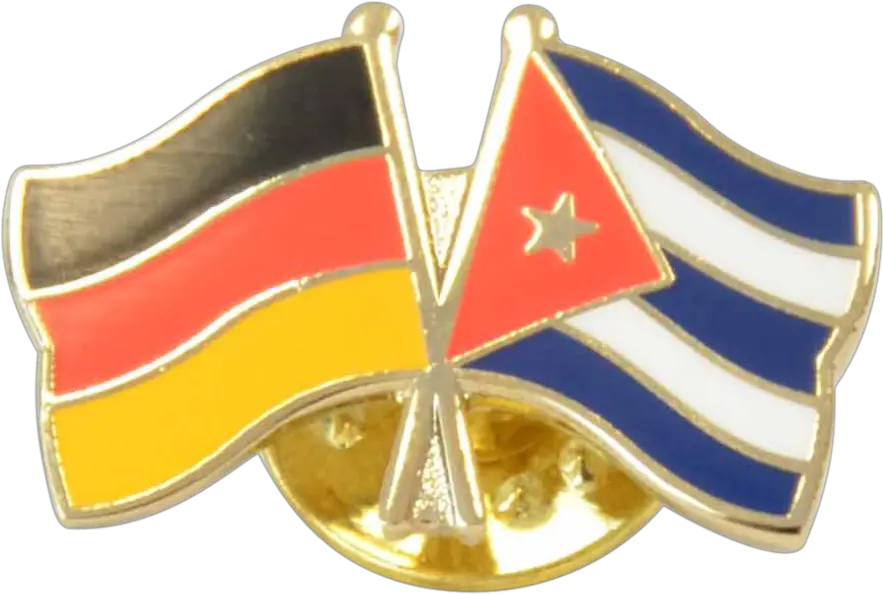  Germany Cuba Friendship Flag Pin Badge 22 Mm Flag Png Cuban Flag Png