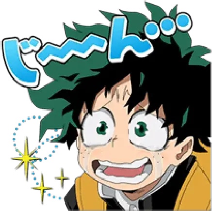  Boku No Hero Academia 1 Sticker Pack Stickers Cloud Embarrassed Izuku Png Deku Icon