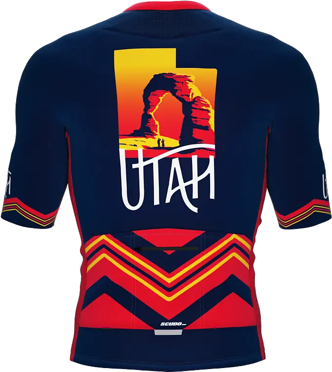  Scudopro Pro Elite Short Sleeve Cycling Jersey Utah Usa Long Sleeve Png State Icon