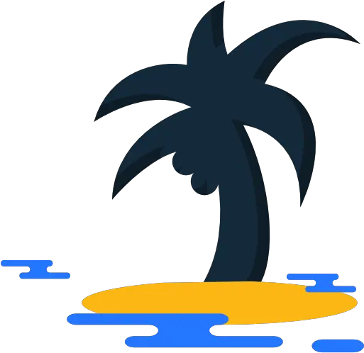  Nature Island Oasis Palm Tree Desert Tropical Icon Logo Paume Png Tropical Icon