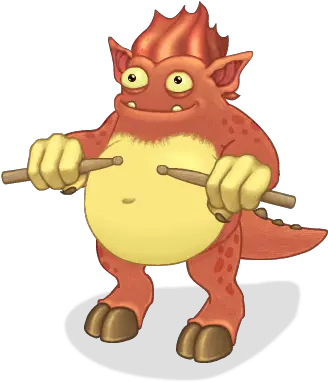  Drumpler Holding Drum Sticks Transparent Png Stickpng My Singing Monsters Drumpler Drum Stick Png