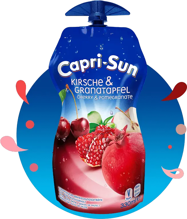  Cherry U0026 Pomegranate Capri Sun Big Pouch 330ml Pouch Capri Sun Orange 330ml Png Pomegranate Transparent