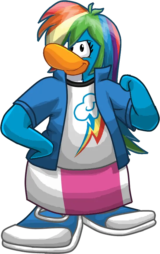  Png Club Penguin No Background Clipart Full Size Clipart Rainbow Dash Club Penguin Penguin Transparent Background